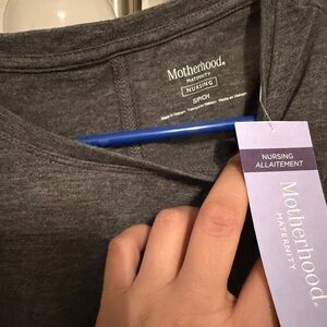 Motherhood Maternity Charcoal Nursing Tee